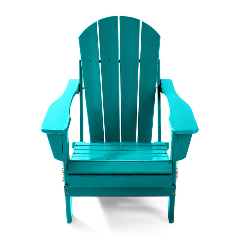 Chaise Adirondack pliante en plastique, Turquoise