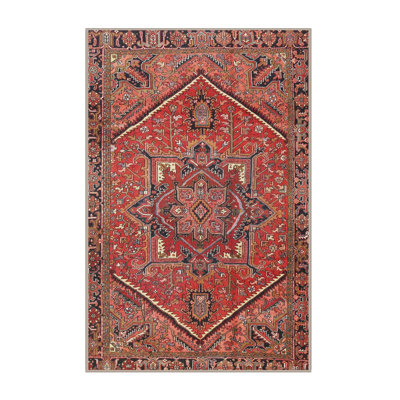 Tapis traditionnel rouge / noir