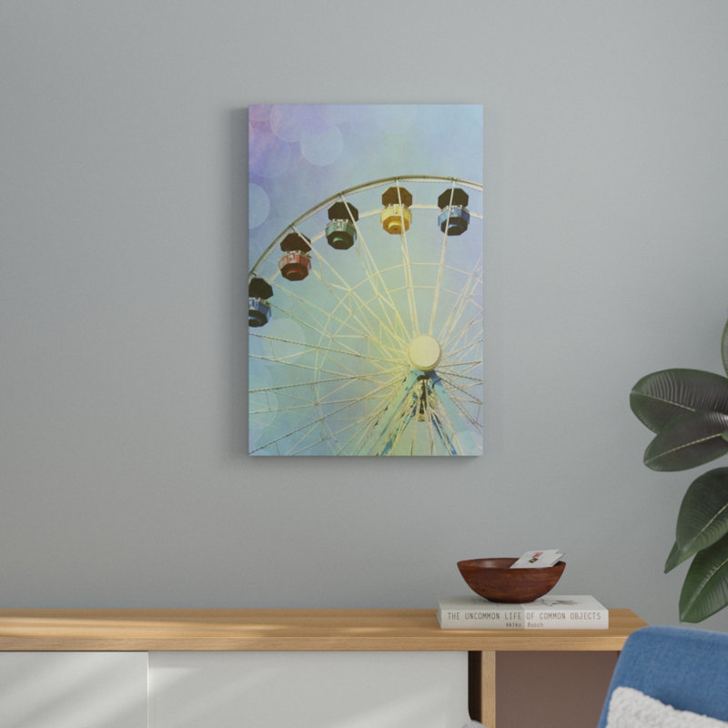 Rainbow Ferris Wheel III by Sylvia Coomes - Graphic Art Print, 76cm H x 51cm W, Wrapped Canvas