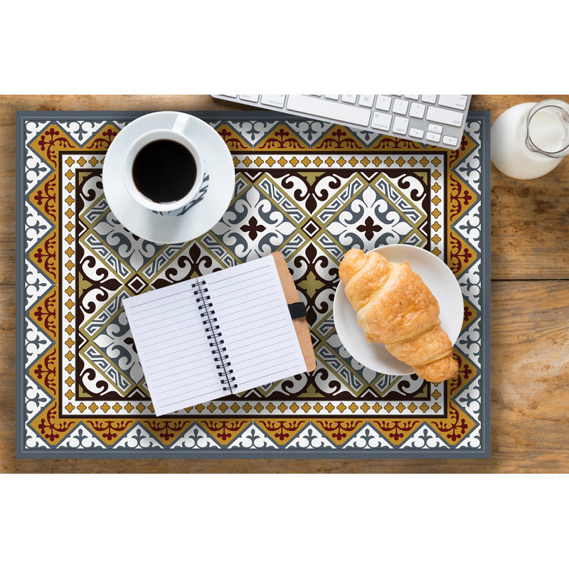 Fitzgerald Vinyl Abstract Rectangle Placemat