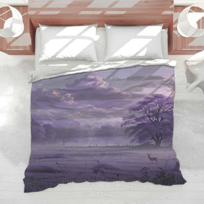 Misty Purple Forest Comforter