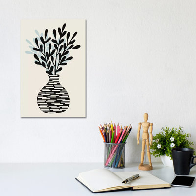 Still Life With Vase And Tree Branches by Alisa Galitsyna - Wrapped Canvas Print