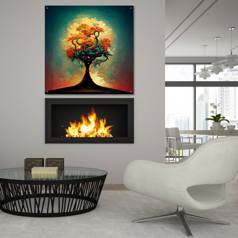 «Arbre de vie 7» par Ray Heere, art mural en verre acrylique Red Barrel Studio®, ACR-37752, H 36 po x l 36 po x P 0,2 po