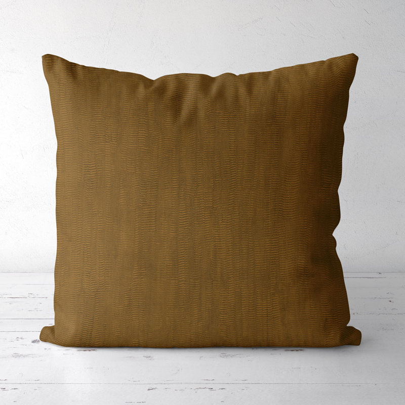 Housse de coussin carré et insert, Brun