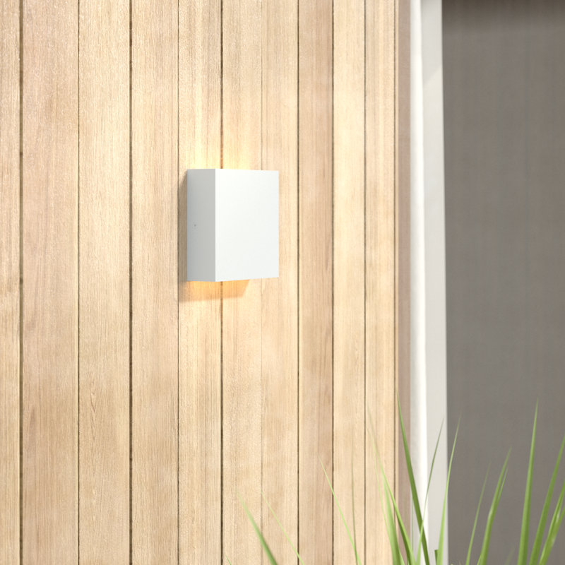 Plafonnier encastré d'extérieur 2 lumières DEL Baffour, Blanc