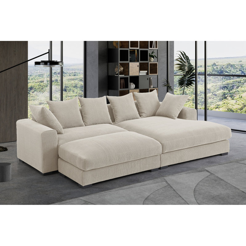 Modern Sofaduke 4 - Piece Upholstered Sectional