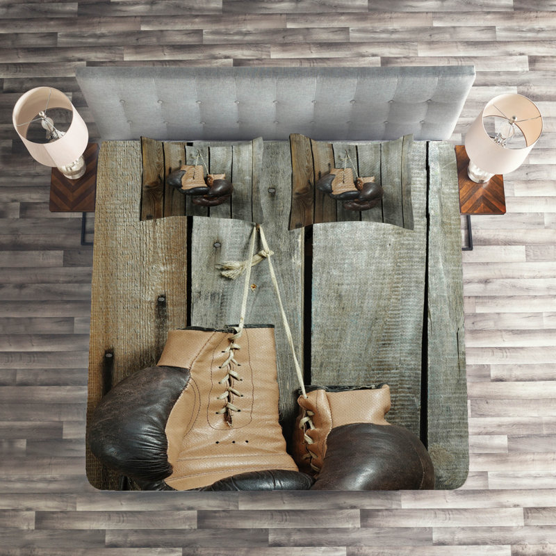 Rustic Coverlet, King Bedspread + 2 Shams