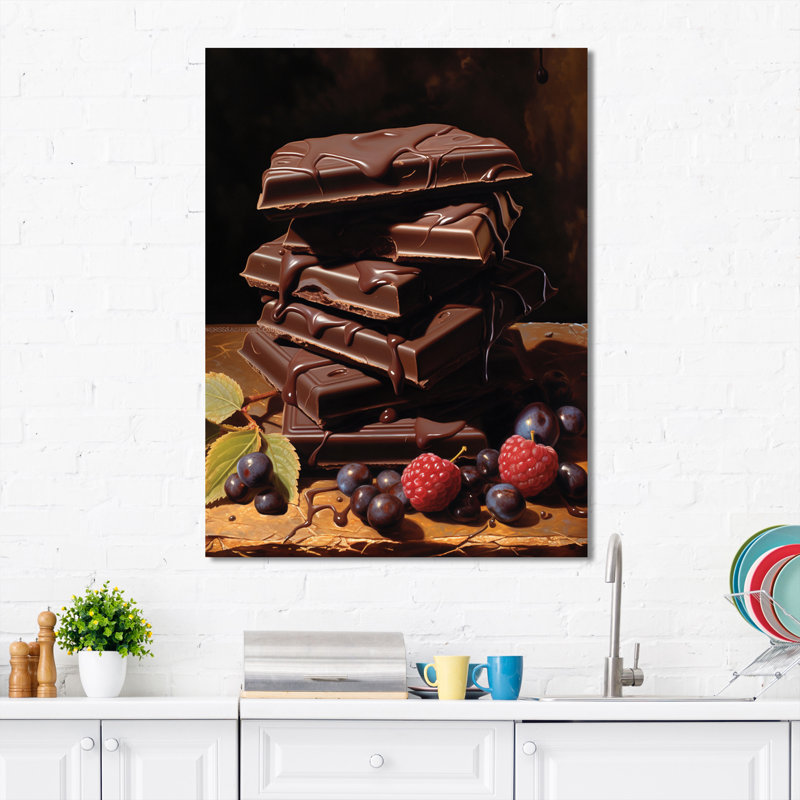 Koura Food Chocolate Dreams II, Toile tendue, H 32 po x l 24 po x P 1 po