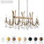 Vesca 8 Light 46in Rectangular Chandelier in Heirloom Bronze with Clear Radiance Crystals-952178475-952178474
