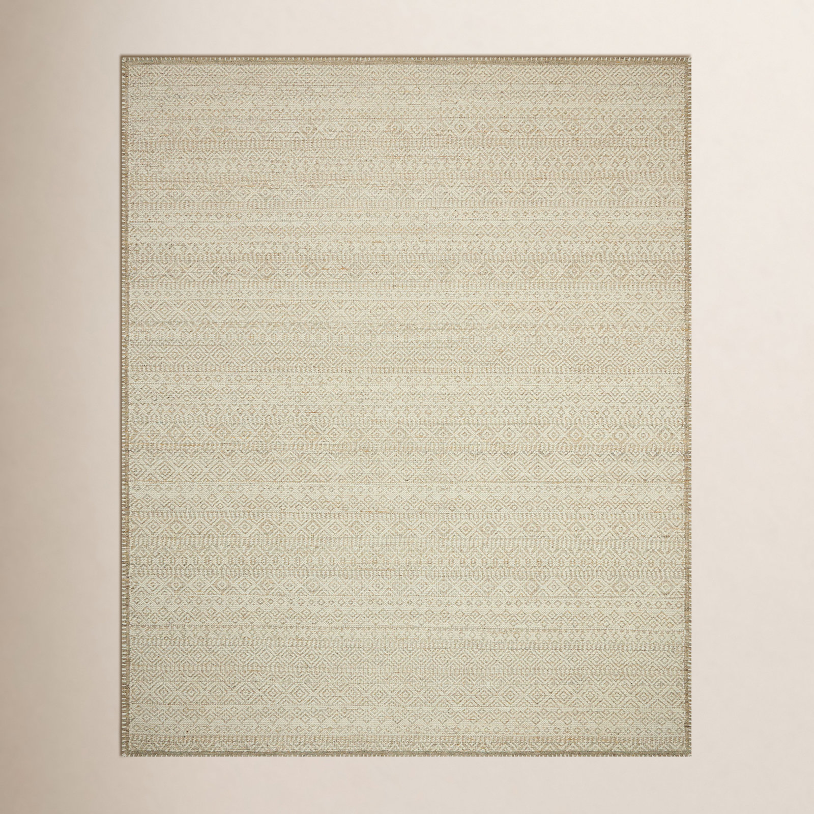 Amber Lewis x Loloi Bowie Pebble / Clay Area Rug, Square 1'6"