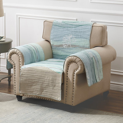 Greenland Home Fashions Maui Multi Arm Chair Furniture Protector – 81x81 Inches, Reversible, 100% Polyester