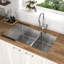Évier de cuisine encastrable L 33 po x l 19 po avec grille d'évier et ensemble de drain