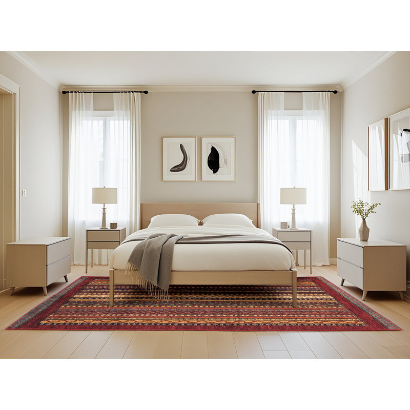 Striped Indoor Rug, Rectangle 5' x 8'