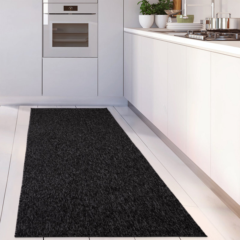 Flex Collection Solid Colour Machine Tufted Area Rug, Runner 80 x 300 cm