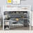 Metal Loft Bed With Bookcase-62469832