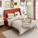 Bowdoin Modern Linen Upholstered Wingback Platform Bed with Wooden Slats