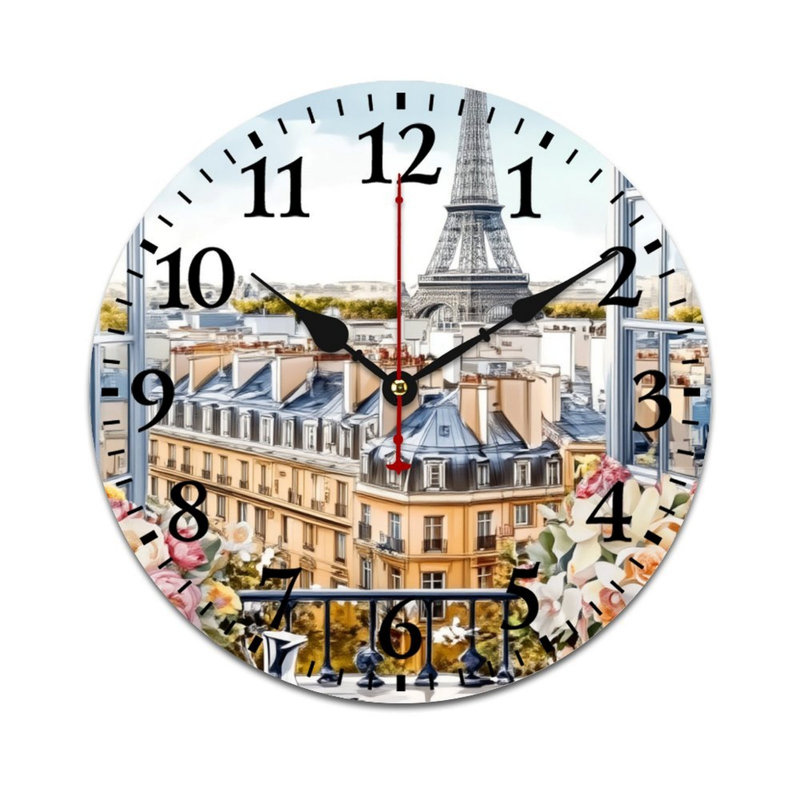 Horloge murale 12 po x 12 po Paris