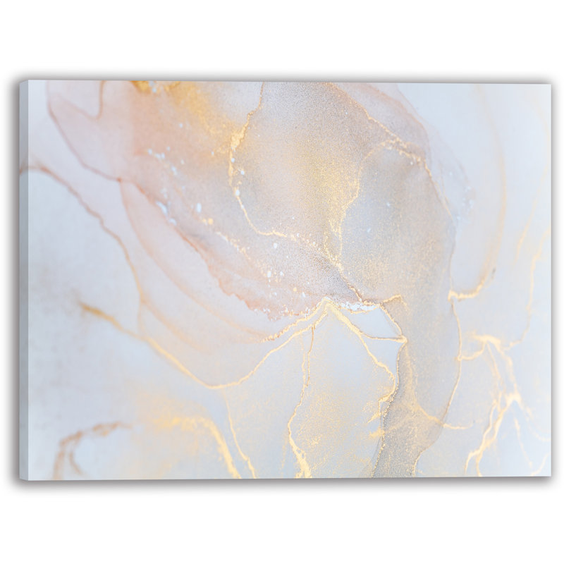 «Golden Mist», art mural sur toile abstraite, H 12 po x l 16 po x P 1 po