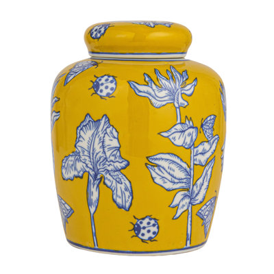 Decorative Ceramic Ginger Jar with Lid