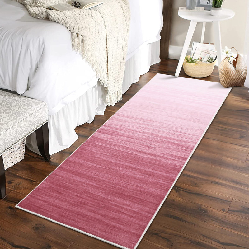 Jiayue Washable Ombre Indoor Rug, Runner 2' x 6'