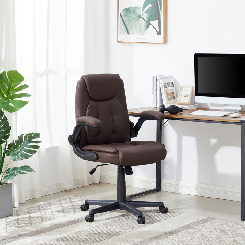 Fauteuil de direction en similicuir Nimmo, Café