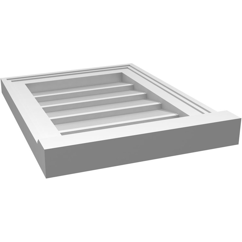 Cadre de seuil Brickmould, brun clair apprêté, H 18 po x l 14 po x P 2 po