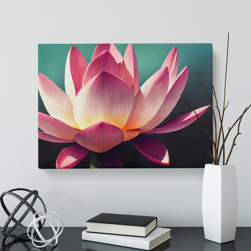 Gorgeous Lotus Flower - Wrapped Canvas, 35cm H x 50cm W x 3cm D