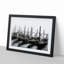 Docked Gondolas in Venice Italy in Abstract - Picture Frame Painting Print on MDF-55734076-55734071