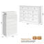 Ensemble de rangement vintage 2 pièces pour chambre à coucher avec commode haute à 6 tiroirs et commode à 9 tiroirs à éclairage DEL-496707501-496707510