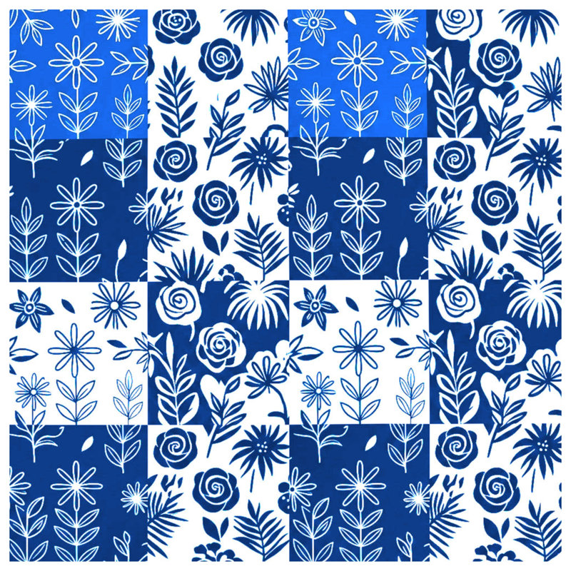 Tapisserie murale «Blue», H 50 po x l 60 po avec 4 œillets