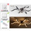 24.8" 6-Speed Dimmable LED Reversible Flush Mount Ceiling Fan With Remote And App