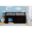 Lit mezzanine simple avec armoire et tablette