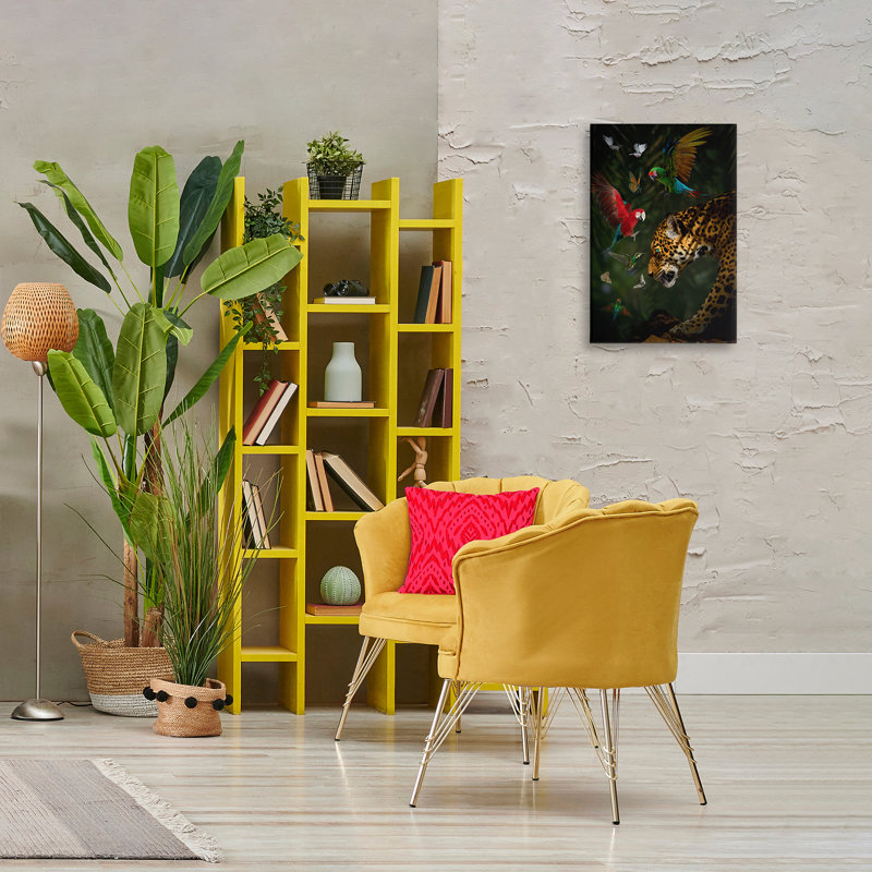 Art mural sur toile Jungle Brawl Animals par Reinders, H 24 po x l 16 po