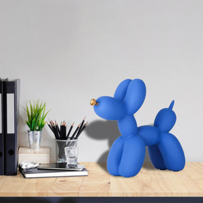 Ornement de statue créative pour chien ballon (1 pièce) - Figurine décorative pour chambre à coucher, bureau, plusieurs couleurs disponibles
