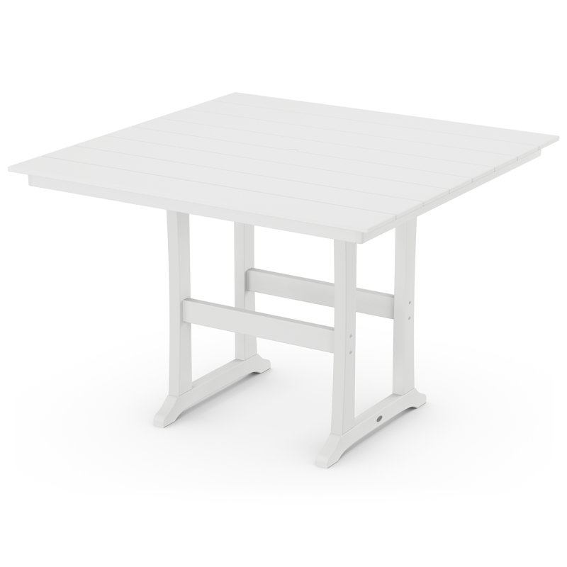 Farmhouse Trestle Dining Table, White