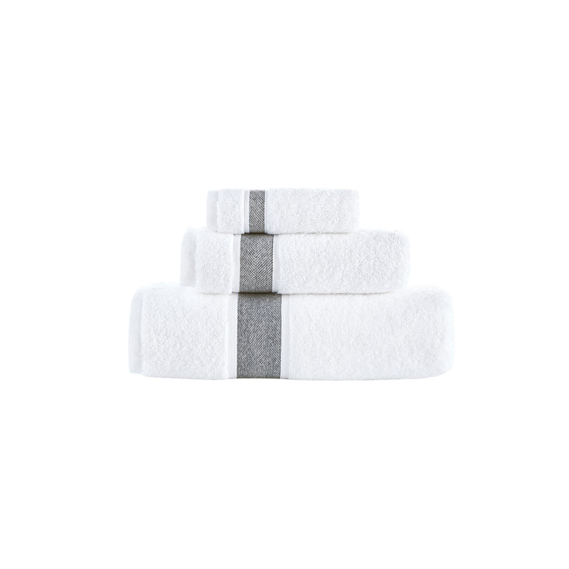 Turkish Cotton Plush Jacquard Mulit-Size Set, Anthracite