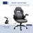 Inbox Zero Rubinstein Adjustable Ergonomic Faux Leather Swiveling PC & Racing Game Chair in Gray