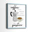 «Coffee is the Response» - Impression encadrée de qualité supérieure - Prêt à accrocher - Aucun clou requis - Aucun clou requis-226147532-226147570