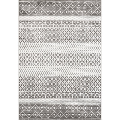 Akimasa Southwestern Gray/Ivory Area Rug