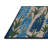 Machine Washable Botanical Blue Area Rug-672402208