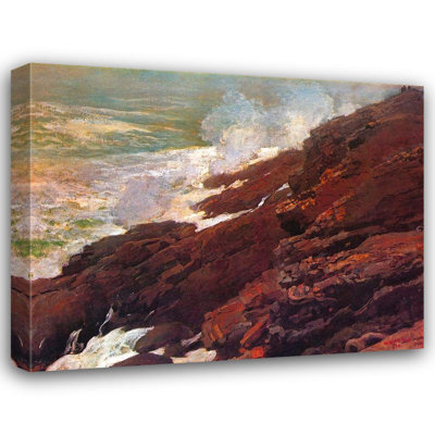 Alcott Hill® Homer, Winslow Gallery Wrapped Canvas Art Titled: High Cliff Coast Of Maine