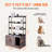 Gwenetta Cat Litter Box Enclosure Wooden Litter Box Furniture Hidden with 3 Shelves