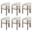 Linen Upholstered Metal Armchair in Beige-189642922-200066841