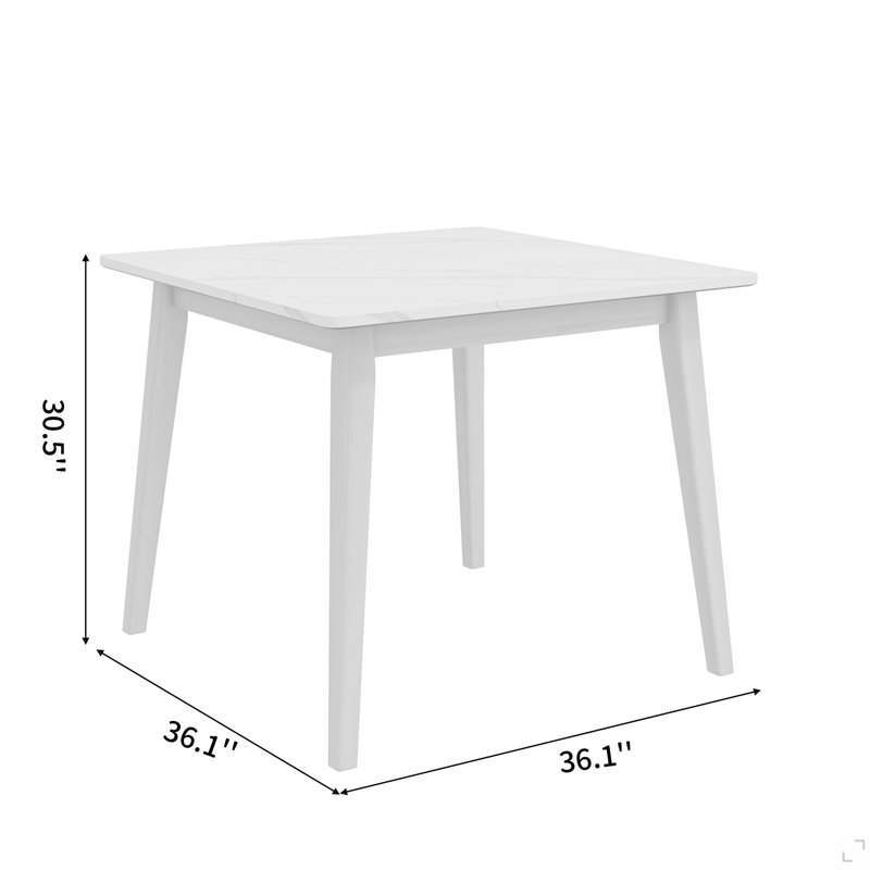 Dining Table with Smart Top in Solid Wood Legs