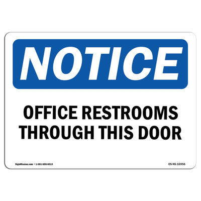 Remarquez les bureaux dans les toilettes grâce à ce panneau de porte