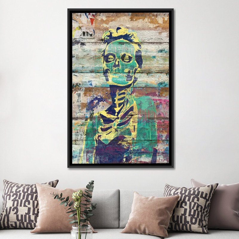 «Life and Mort», impression sur toile, H 26 po x l 18 po x P 1,5 po, Pas de tapis, Toile avec cadre noir