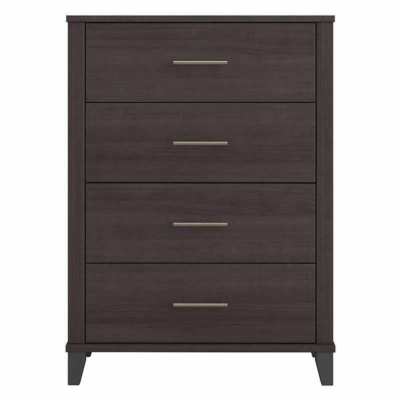 Commode 4 tiroirs Giovanna, Gris tempête