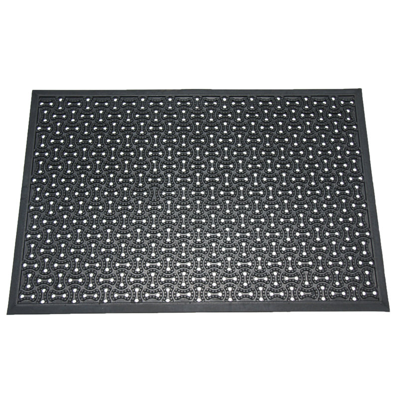 Tapis de porte en caoutchouc caoutchouté "Dura-Scraper Drainage" - noir, L 36 po x L 48 po