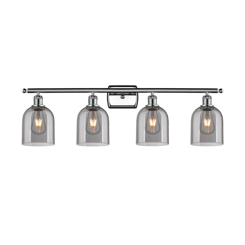 Anacaren 4 - Light Dimmable Vanity Light, Polished Chrome, Light Smoke