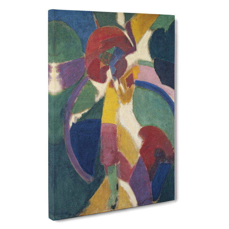 Woman With A Parasol by Robert Delaunay - Wrapped Canvas Painting, 50cm H x 35cm W x 3cm D
